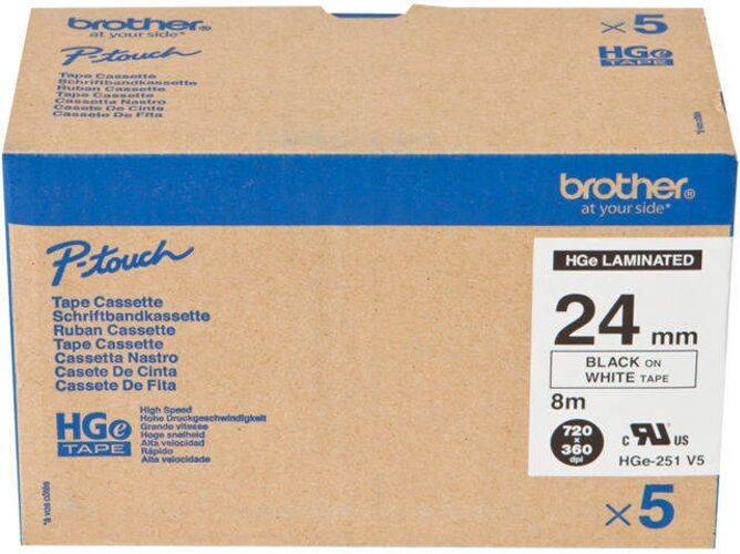 Brother Pack cinta de etiquetas BROTHER HGE251V5 Brother Pack cinta de etiquetas BROTHER HGE251V5