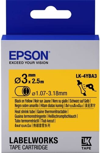 Epson Cartucho de etiquetas tubo termo retractil EPSON LK-4YBA3 - C53S654905 Epson Cartucho de etiquetas tubo termo retractil EPSON LK-4YBA3 - C53S654905