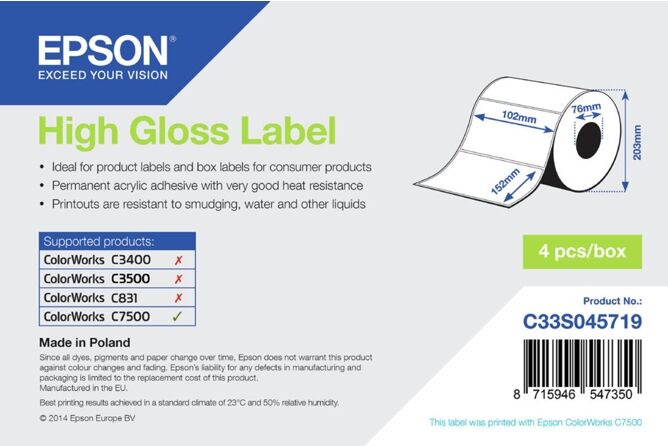 Epson Imprimir etiqueta EPSON High Gloss Label