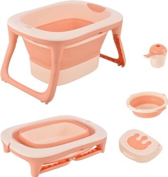 HOMCOM Bañera para Bebé HOMCOM Plegable y Portátil (81,5 x 60 x 46,5 cm - Rosa) HOMCOM Bañera para Bebé HOMCOM Plegable y Portátil (81,5 x 60 x 46,5 cm - Rosa)