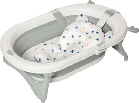 HOMCOM Bañera HOMCOM Plegable con Cojín Hasta 30 Litros (0 a 3 Años - 81,5 x 50,5 x 23,5 cm)