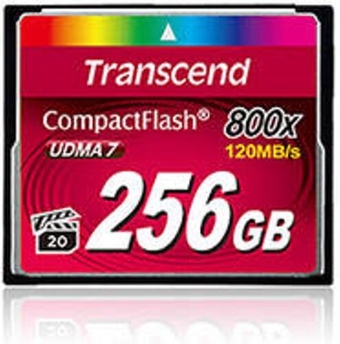 Transcend Tarjeta de Memoria TRANSCEND 256GB 800x CF