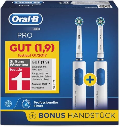 ORAL-B Cepillo de Dientes Eléctrico ORAL-B 600 Bonuspack Azul y Blanco ORAL-B Cepillo de Dientes Eléctrico ORAL-B 600 Bonuspack Azul y Blanco