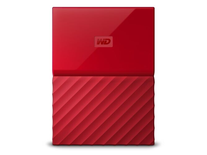 Western Digital Disco HDD Externo WESTERN DIGITAL My Passport 2 TB (Rojo - 2 TB - USB 3.0)