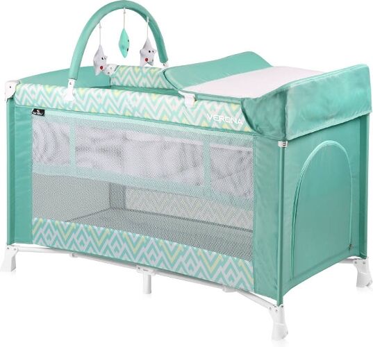 LORELLI Cuna de Viaje LORELLI con 2 Niveles Verona 2+ Verde LORELLI Cuna de Viaje LORELLI con 2 Niveles Verona 2+ Verde