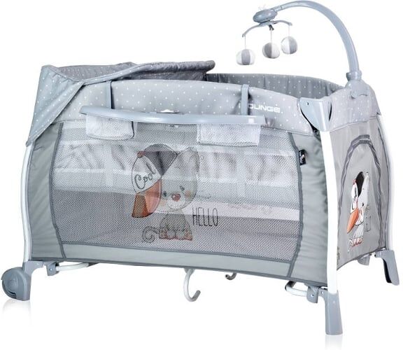 LORELLI Cuna de Viaje LORELLI con 2 Niveles + Moda Balancea Ilounge Gris LORELLI Cuna de Viaje LORELLI con 2 Niveles + Moda Balancea Ilounge Gris