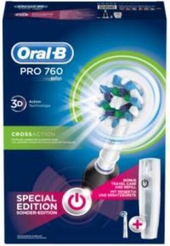 ORAL-B Cepillo de Dientes Eléctrico ORAL-B Pro 760 Negro (20.000 rpm) ORAL-B Cepillo de Dientes Eléctrico ORAL-B Pro 760 Negro (20.000 rpm)