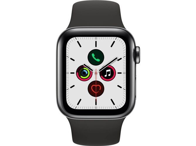 Apple Watch Series 5 GPS+Cellular (Sport band - 44 mm - Acero negro)
