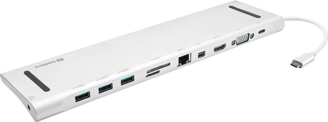 Sandberg Hub SANDBERG USB-C All-in-1 Docking Station (USB-C - USB 3.0) Sandberg Hub SANDBERG USB-C All-in-1 Docking Station (USB-C - USB 3.0)
