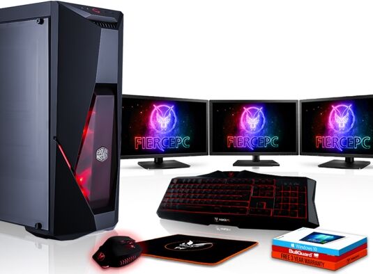 FIERCE Pack Gaming FIERCE Python - 885074 (Desktop Gaming + 3 Monitores 24'')