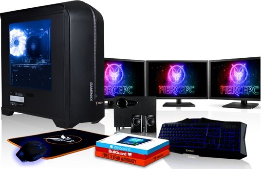 FIERCE Pack Gaming FIERCE Apache - 472066 (Desktop Gaming + 3 Monitores 24'' + Altavoces 2.1) FIERCE Pack Gaming FIERCE Apache - 472066 (Desktop Gaming + 3 Monitores 24'' + Altavoces 2.1)
