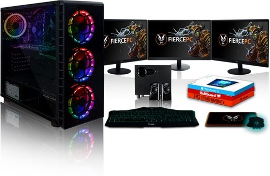 FIERCE Pack Gaming FIERCE Apache - 472306 (Desktop Gaming + 3 Monitores 24'' + Altavoces 2.1) FIERCE Pack Gaming FIERCE Apache - 472306 (Desktop Gaming + 3 Monitores 24'' + Altavoces 2.1)
