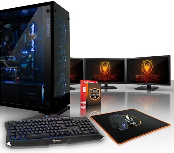 FIERCE Pack Gaming FIERCE Apache - 473236 (Desktop Gaming + 3 Monitores 24'') FIERCE Pack Gaming FIERCE Apache - 473236 (Desktop Gaming + 3 Monitores 24'')
