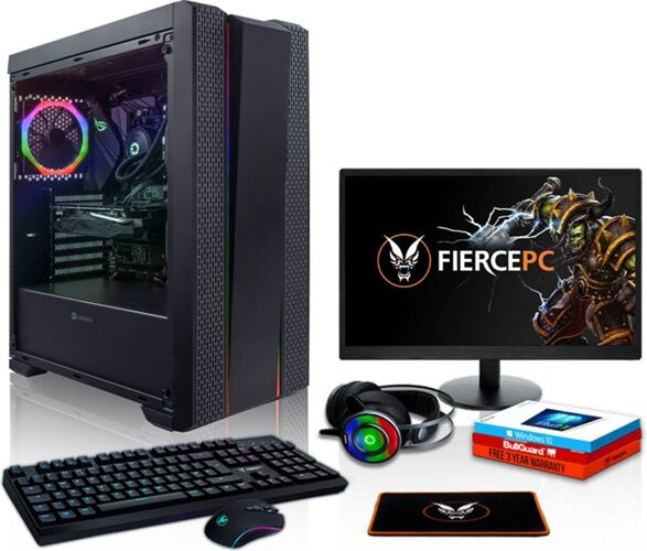 FIERCE Pack Gaming FIERCE Warblade - 1137141 (PC Gaming + Monitor 24'' + HeadSet Gaming) FIERCE Pack Gaming FIERCE Warblade - 1137141 (PC Gaming + Monitor 24'' + HeadSet Gaming)