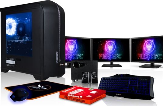 FIERCE Pack Gaming FIERCE Apache - 472453 (Desktop Gaming + 3 Monitores 24'' + Altavoces 2.1) FIERCE Pack Gaming FIERCE Apache - 472453 (Desktop Gaming + 3 Monitores 24'' + Altavoces 2.1)