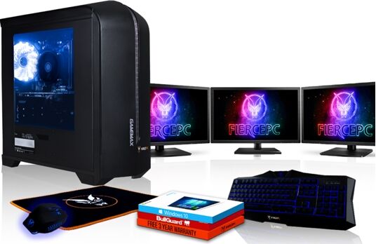 FIERCE Pack Gaming FIERCE Apache - 470913 (Desktop Gaming + 3 Monitores 24'') FIERCE Pack Gaming FIERCE Apache - 470913 (Desktop Gaming + 3 Monitores 24'')