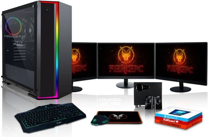 FIERCE Pack Gaming FIERCE Apache - 470786 (Desktop Gaming + 3 Monitores 24'' + Altavoces 2.1) FIERCE Pack Gaming FIERCE Apache - 470786 (Desktop Gaming + 3 Monitores 24'' + Altavoces 2.1)