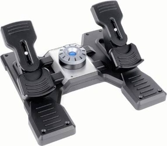 Logitech Simulador de Vuelo LOGITECH Pro Flight Rudder Pedals (Multiplataforma - Negro)