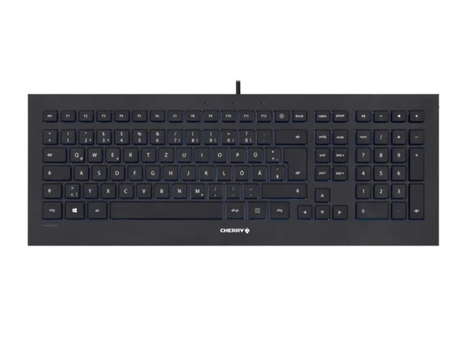 CHERRY Teclado CHERRY Strait Black 3.0 (Con Cable - Layout UK - Teclado Numérico)