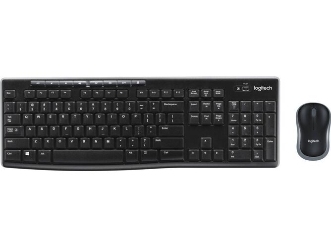 Logitech Teclado LOGITECH MK270 (Inalámbrico - Layout Suizo)