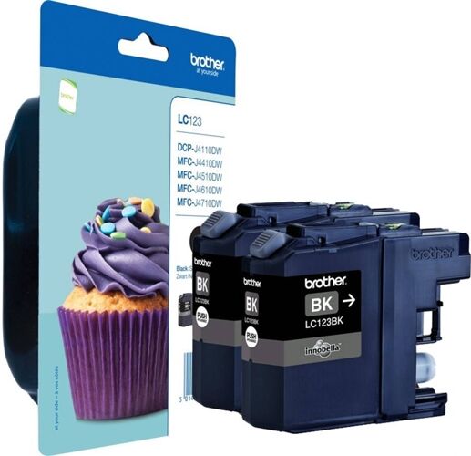 Brother Cartucho de tinta BROTHER LC-123BKBP2DR Brother Cartucho de tinta BROTHER LC-123BKBP2DR