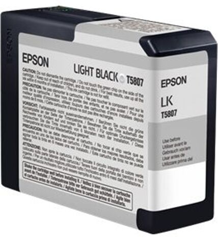 Epson Cartucho de tinta original EPSON, T5807 80 ml , Gris, C13T580700 Epson Cartucho de tinta original EPSON, T5807 80 ml , Gris, C13T580700