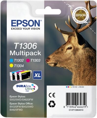 Epson Pack ahorro cartuchos de tinta original EPSON T1306, Ciervo, C13T13064012 Epson Pack ahorro cartuchos de tinta original EPSON T1306, Ciervo, C13T13064012