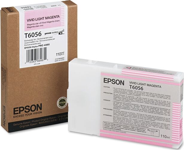 Epson Cartucho de tinta original EPSON, T6056 110 ml , Magenta vivo claro, C13T605600 Epson Cartucho de tinta original EPSON, T6056 110 ml , Magenta vivo claro, C13T605600