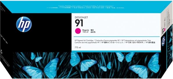 HP Cartucho de Tinta Original HP 91 de 775 ml C9468A Magenta para DesignJet Z6100, Z6100ps HP Cartucho de Tinta Original HP 91 de 775 ml C9468A Magenta para DesignJet Z6100, Z6100ps