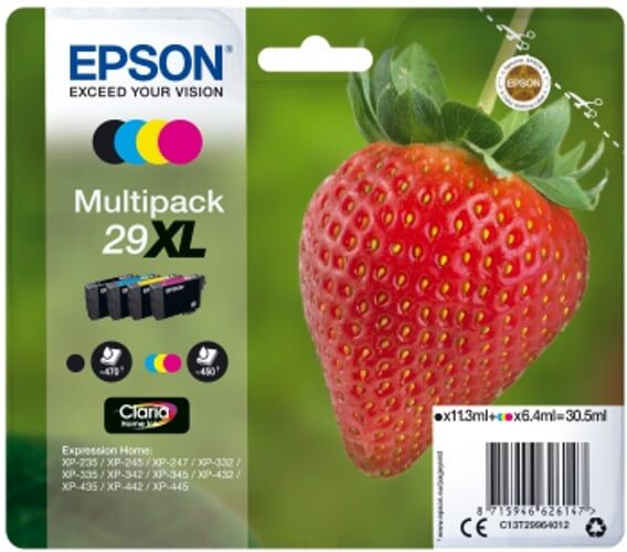 Epson Pack ahorro cartuchos de tinta original EPSON, 29XL, Fresa, C13T29964012, T2996 Epson Pack ahorro cartuchos de tinta original EPSON, 29XL, Fresa, C13T29964012, T2996