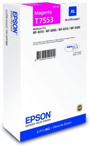 Epson Cartucho de tinta original EPSON, T7553 39 ml , Magenta, XL, C13T755340 Epson Cartucho de tinta original EPSON, T7553 39 ml , Magenta, XL, C13T755340