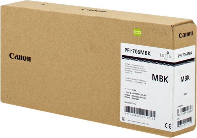 Canon Cartucho de tinta Original CANON PFI-706 Negro para imagePROGRAF iPF8400, IPF8400SE, iPF9400, iPF9400S Canon Cartucho de tinta Original CANON PFI-706 Negro para imagePROGRAF iPF8400, IPF8400SE, iPF9400, iPF9400S