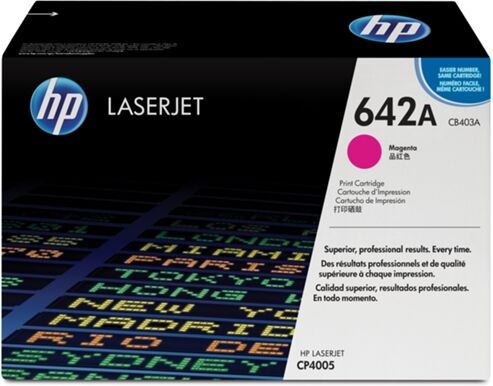 HP Cartucho de tóner original LaserJet HP 642A magenta para Laserjet series CP4005 HP Cartucho de tóner original LaserJet HP 642A magenta para Laserjet series CP4005