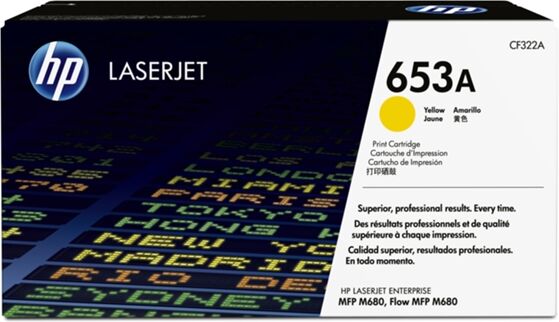 HP Cartucho de tóner original LaserJet HP 653A amarillo para M2727mfp, P2014 y P2015 HP Cartucho de tóner original LaserJet HP 653A amarillo para M2727mfp, P2014 y P2015