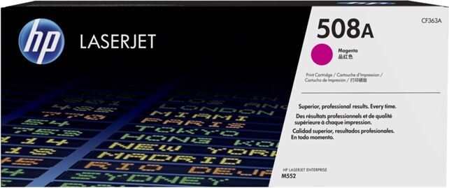 HP Cartucho de tóner original LaserJet HP 508A magenta para Laserjet Enterprise series M552 HP Cartucho de tóner original LaserJet HP 508A magenta para Laserjet Enterprise series M552