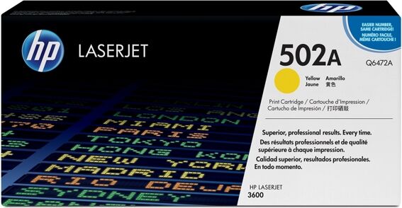 HP Cartucho de tóner original LaserJet HP 502A amarillo para Laserjet serie 3600 HP Cartucho de tóner original LaserJet HP 502A amarillo para Laserjet serie 3600