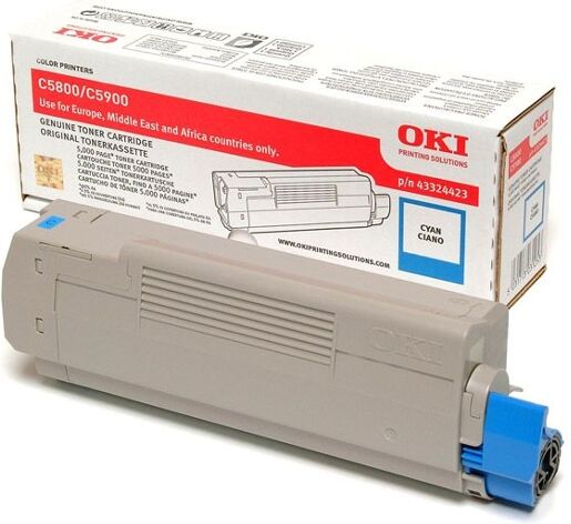 Oki Cartucho de Tóner OKI 43324423 Cian para C5550 MFP, 5800dn, 5800Ldn, 5800n, 5900cdtn, 5900dn, 5900dtn, 5900n Oki Cartucho de Tóner OKI 43324423 Cian para C5550 MFP, 5800dn, 5800Ldn, 5800n, 5900cdtn, 5900dn, 5900dtn, 5900n
