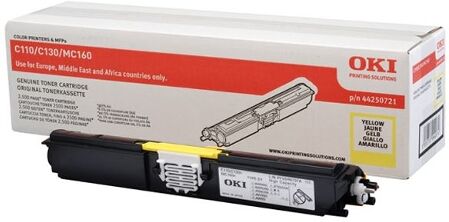Oki Cartucho de Tóner OKI 44250721Amarillo para OKI MC160n, C110, 130n Oki Cartucho de Tóner OKI 44250721Amarillo para OKI MC160n, C110, 130n