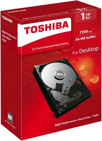 Toshiba Disco HDD Interno TOSHIBA P300 (1 TB - SATA - 7200 RPM)