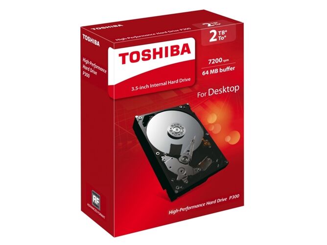Toshiba Disco HDD Interno TOSHIBA HDWD120UZSVA (2 TB - SATA - 7200 RPM)
