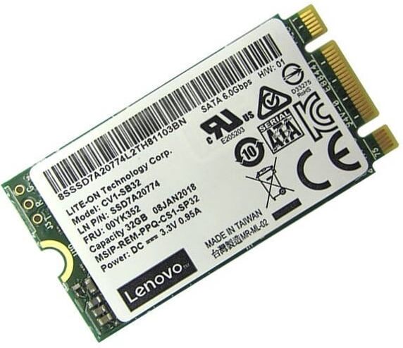 Lenovo Disco SSD Interno LENOVO 7N47A00129 (32 GB - M.2 SATA - 260 MB/s) Lenovo Disco SSD Interno LENOVO 7N47A00129 (32 GB - M.2 SATA - 260 MB/s)