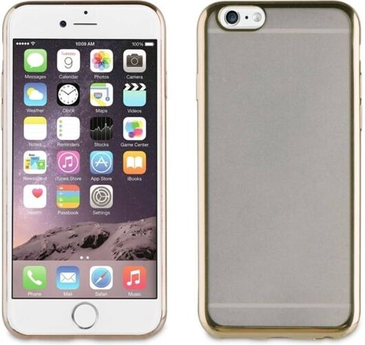 Apple Carcasa iPhone 6, 6s, 7, 8 MUVIT Borde Plateado Apple Carcasa iPhone 6, 6s, 7, 8 MUVIT Borde Plateado