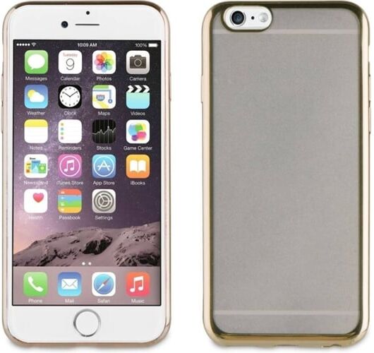 Apple Carcasa iPhone 6, 6s, 7, 8 MUVIT Borde Plateado