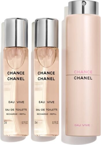 CHANEL Perfume CHANEL Chance Eau Vive Edt Recargable Con 3 Recargas De (20 ml) CHANEL Perfume CHANEL Chance Eau Vive Edt Recargable Con 3 Recargas De (20 ml)