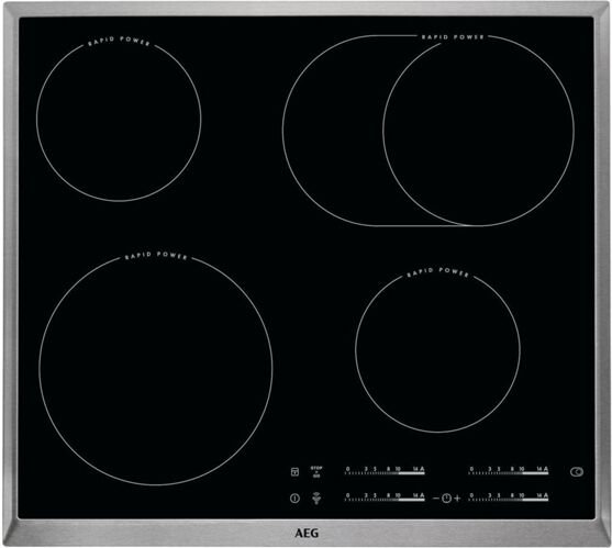AEG Placa de Vitrocerámica AEG HK654850XB (Eléctrica - 57.6 cm - Negro) AEG Placa de Vitrocerámica AEG HK654850XB (Eléctrica - 57.6 cm - Negro)