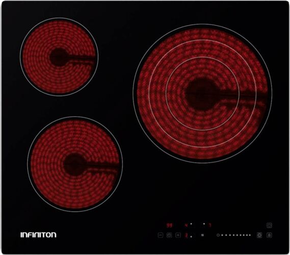 INFINITON Placa de Vitrocerámica INFINITON VITRO316 (Eléctrica - 59 cm - Negro) INFINITON Placa de Vitrocerámica INFINITON VITRO316 (Eléctrica - 59 cm - Negro)