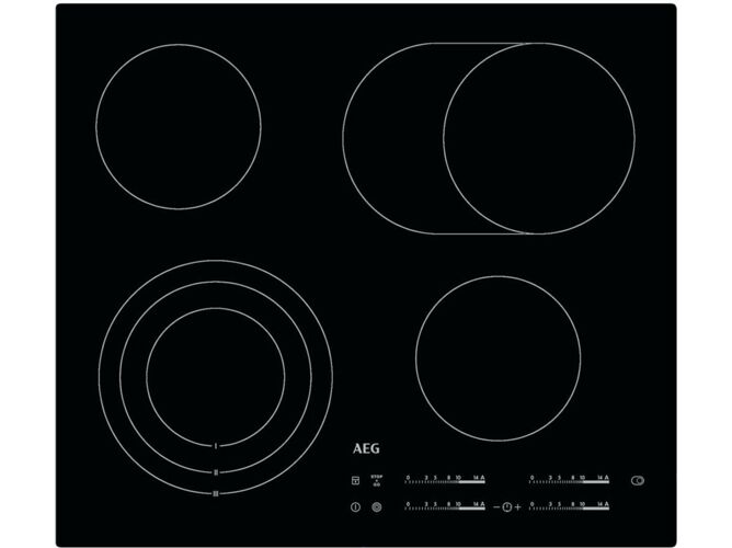 AEG Placa de Vitrocerámica AEG HK654070IB (Eléctrica - 58 cm - Negro) AEG Placa de Vitrocerámica AEG HK654070IB (Eléctrica - 58 cm - Negro)