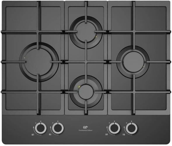 CONTINENTAL EDISON Placa de Gas CONTINENTAL EDISON CECTG4GFVB (Gas Natural - 59 cm - Negro) CONTINENTAL EDISON Placa de Gas CONTINENTAL EDISON CECTG4GFVB (Gas Natural - 59 cm - Negro)