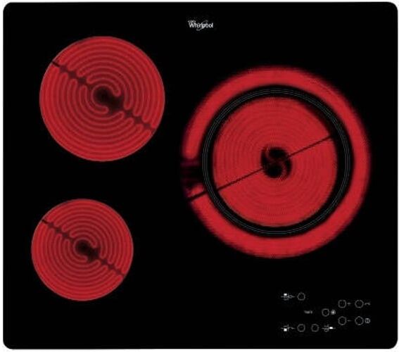 Whirlpool Placa de Vitrocerámica WHIRLPOOL AKT 807/BF (Eléctrica - 59 cm - Negro) Whirlpool Placa de Vitrocerámica WHIRLPOOL AKT 807/BF (Eléctrica - 59 cm - Negro)