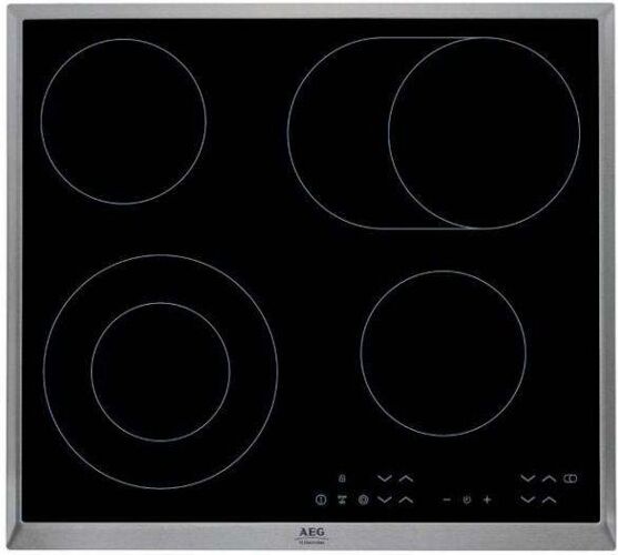 AEG Placa de Vitrocerámica AEG HK634060XB (Eléctrica - 57.6 cm - Inox) AEG Placa de Vitrocerámica AEG HK634060XB (Eléctrica - 57.6 cm - Inox)